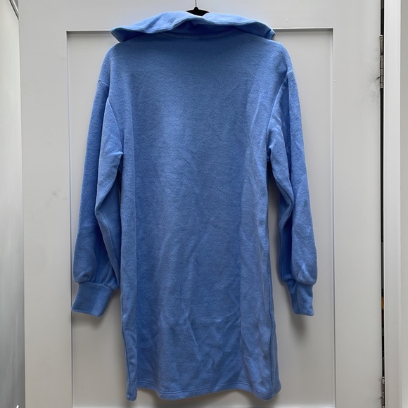 NWT Zara Soft Dress with Zipper in Sky Blue - Picture 7 of 7